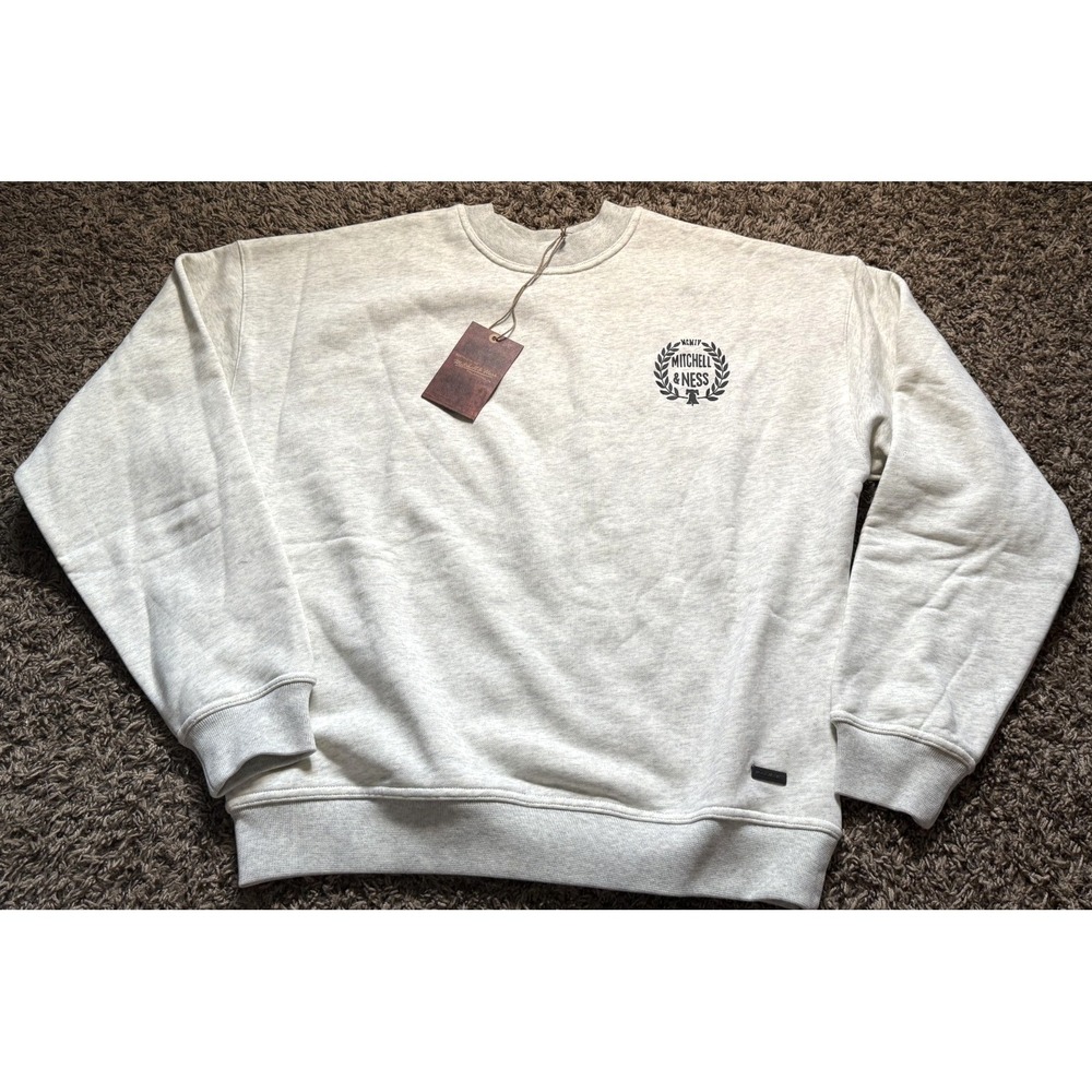 NEW Mitchell & Ness Branded M&N Crest Oversized Crewneck Sweater (XL)